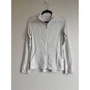 Athleta White Sheer Running Jacket Women Size XS